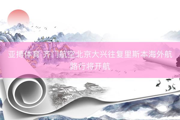 亚搏体育 齐门航空北京大兴往复里斯本海外航路行将开航