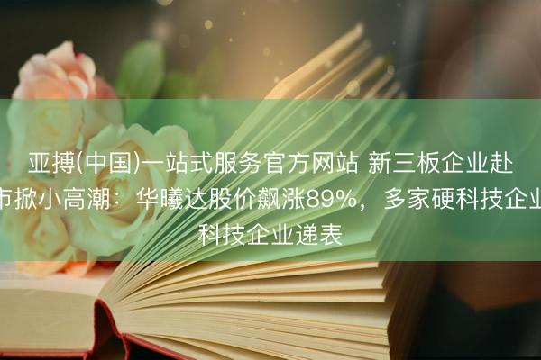亚搏(中国)一站式服务官方网站 新三板企业赴港上市掀小高潮：华曦达股价飙涨89%，多家硬科技企业递表